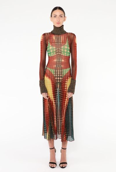 Jean Paul Gaultier ICONIC F/W 1995 Cyberdot Mesh Dress - 1