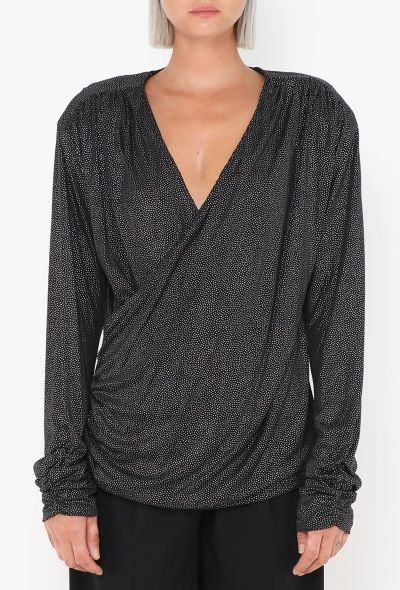 Saint Laurent Vintage Studded Draped Blouse - 1