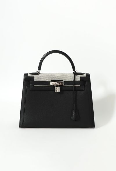 Hermès Limited Edition Swift & Toile Kelly Sellier 32 - 1
