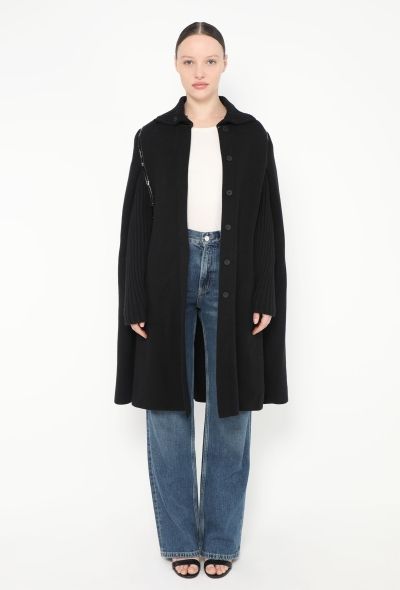 Alexander McQueen Ribbed Knit Cape - 1