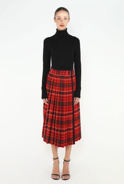 Saint Laurent 1977 Plaid Wrap Skirt - 1