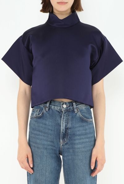 Céline F/W 2013 Cropped Silk Top - 1