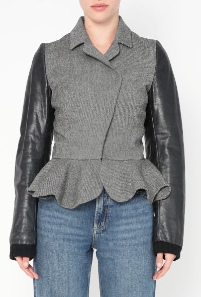 Balenciaga F/W 2002 Leather Peplum Jacket - 1