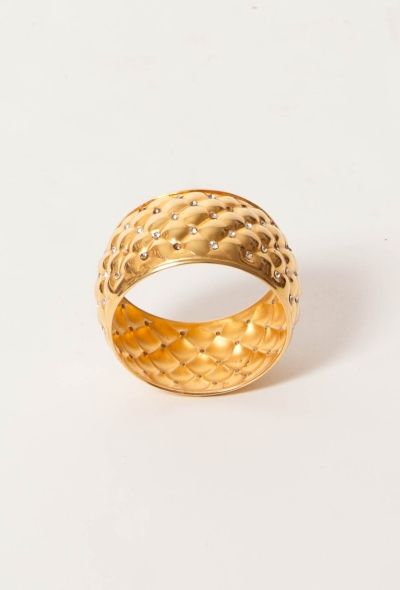 Valentino Vintage Quilted Strass Bracelet - 1