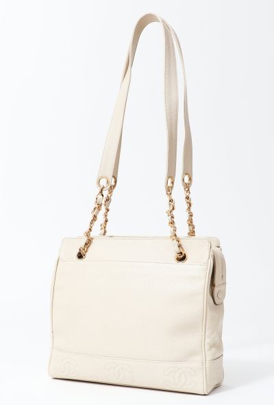Chanel Off-White Caviar Tote Bag - 2