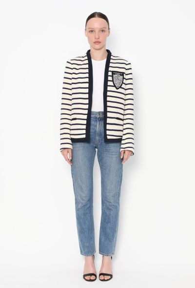 Balmain 2021 Marinière Collegiate Jacket - 2