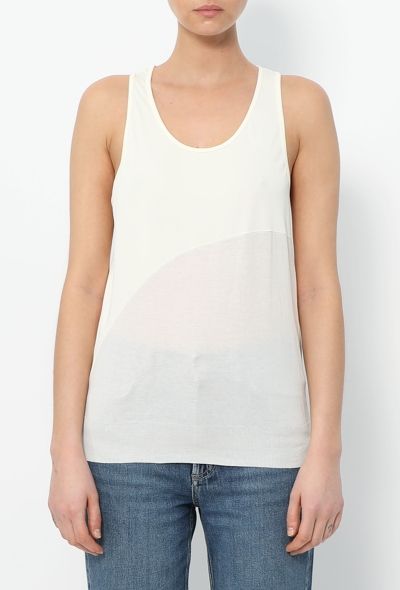 Céline Abstract Silk Tank Top - 1