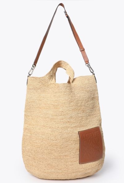 Loewe Paula's Ibiza Slit Raffia Tote Bag - 2