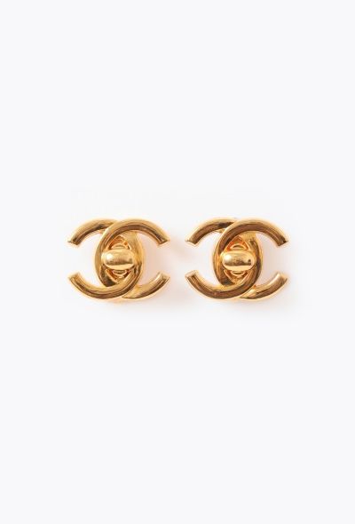 Chanel 1995 'CC' Clip Earrings - 1
