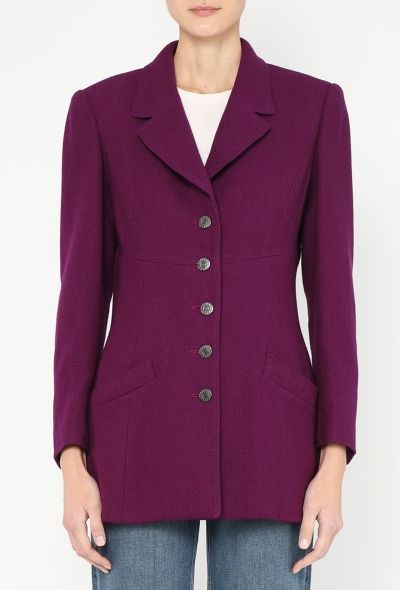 Chanel 1997 Notched Tweed Jacket - 1