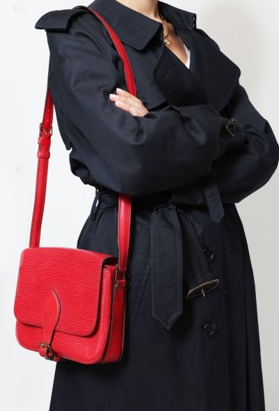 Louis Vuitton Red Epi Cartouchiere Bag - 2