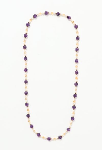 Amethyst Beaded Pearl Sautoir - 1