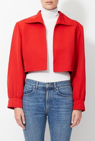 Saint Laurent 70s Cropped Colorblock Jacket - 2