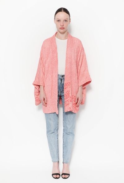 World Treasures Authentic Jacquard Leaf Kimono - 1