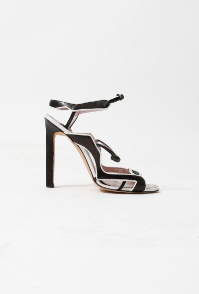 Manolo Blahnik Cut-Out Leather Sandals - 1