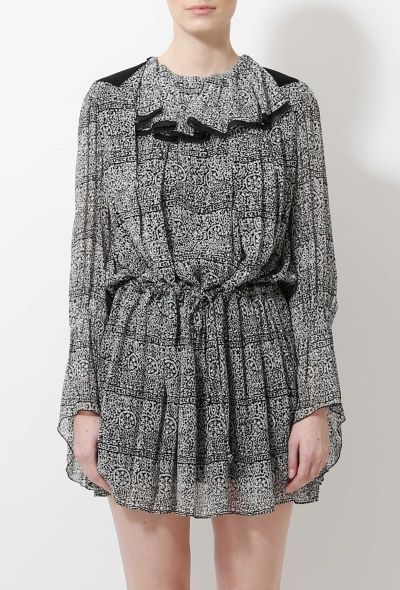 Balenciaga 2013 Ruffled Graphic Dress - 2