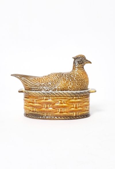 Dior Vintage Earthenware Pheasant Serving Dish - 1