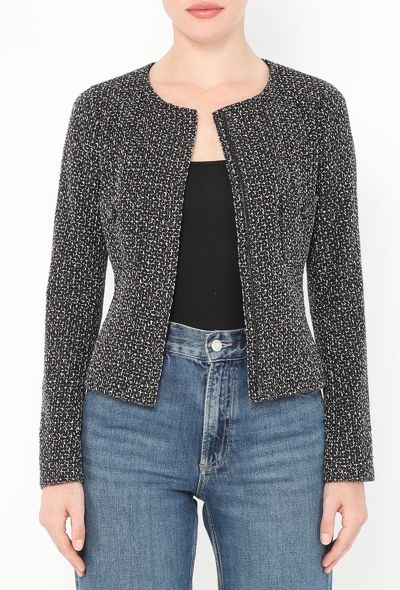 Chanel 2008 Bicolor Tweed Zip Jacket - 1