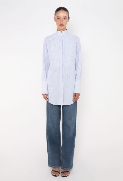 Céline Pinstripe Bib Tunic Shirt - 2
