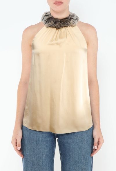 Chloé F/W 2001 Faux Fur Halter Top - 1