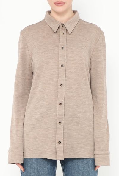 Bottega Veneta 2021 Heathered Jersey Shirt - 1