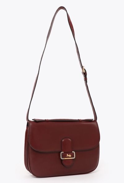 Céline Vintage Calèche Bag Burgundy - 2