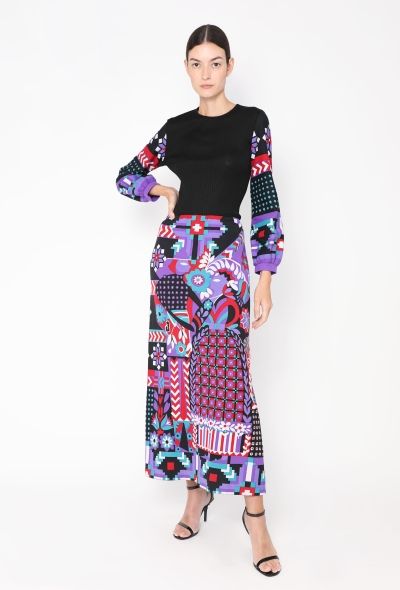 Lanvin '70s Graphic Ribbed Dress - 2