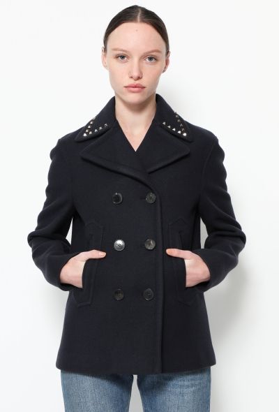 Valentino Pre-Fall 2016 Rockstud Peacoat - 1