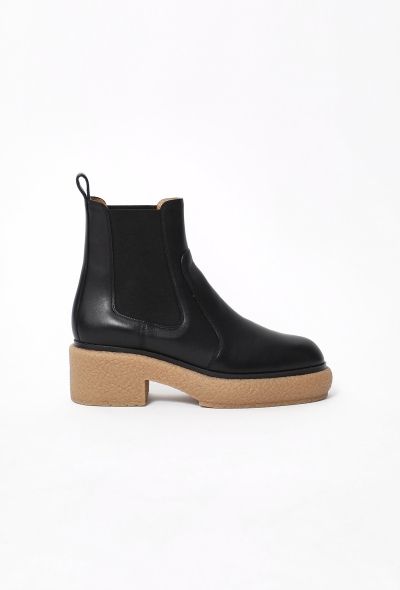 Hermès Platform Leather Chelsea Boots - 1