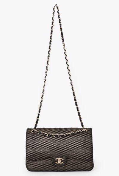 Chanel Perforated Jersey Jumbo Double Flap Bag - 2