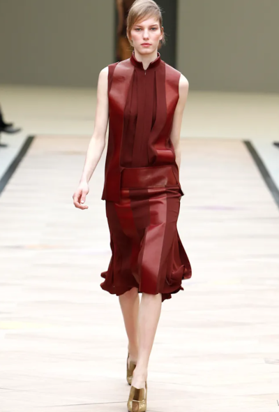 Céline F/W 2011 Leather Panel Skirt - 2