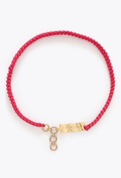 Saint Laurent Vintage Metallic Braided Cord Belt - 1