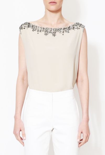 Roberto Cavalli Embellished Silk Top - 2