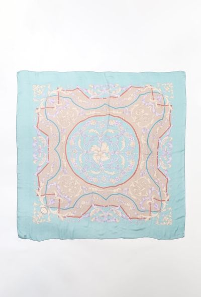 Gucci Vintage Floral Brocade Silk Shawl - 2