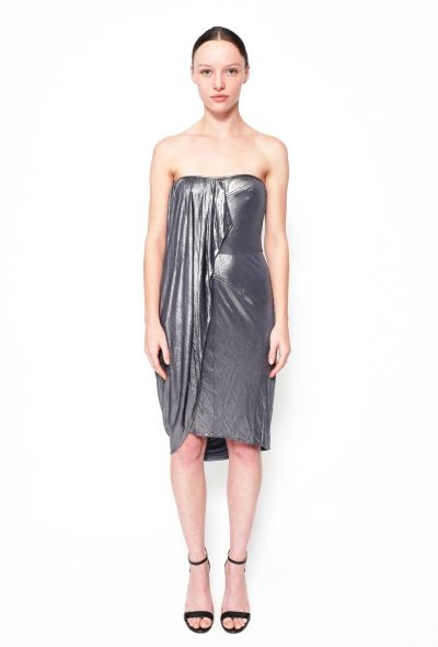 Dior Resort 2007 Draped Metallic Dress - 1