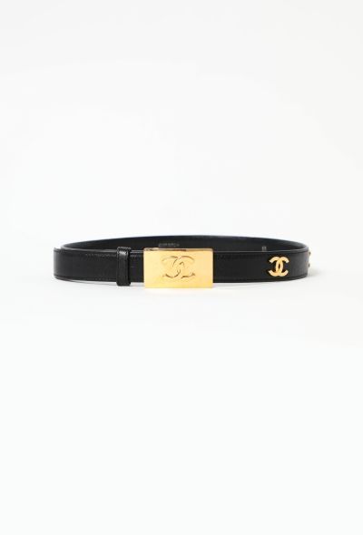 Chanel 1997 'CC' Leather Belt - 1