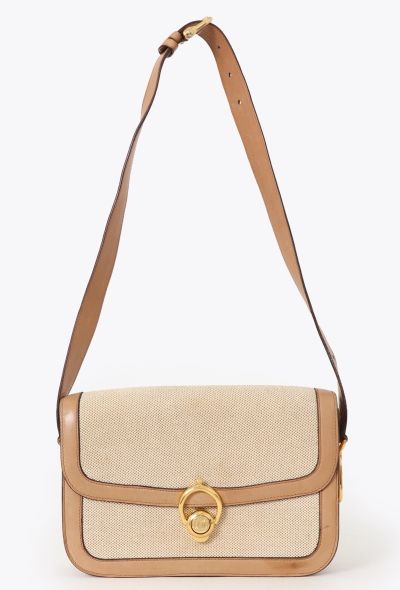 Céline Vintage Canvas Triomphe Shoulder Bag - 1