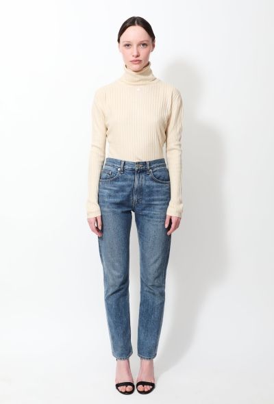 Courrèges 60s Ribbed Turtleneck Sweater - 2