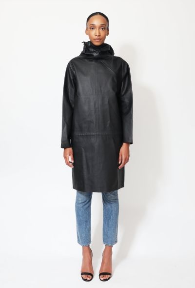 Bottega Veneta S/S 2020 Zip Leather Raincoat - 1