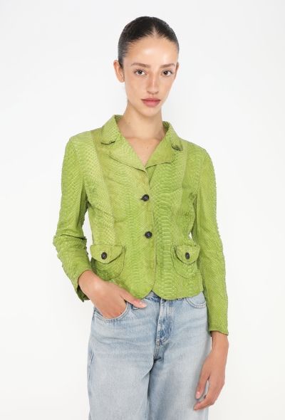 Prada 2004 Cropped Python Jacket - 1