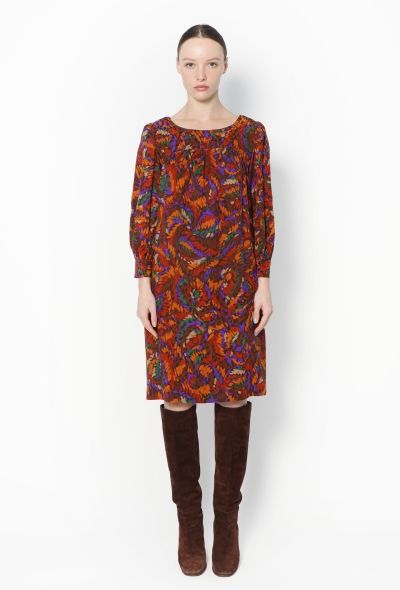 Saint Laurent '70s Printed Silk Dress - 1