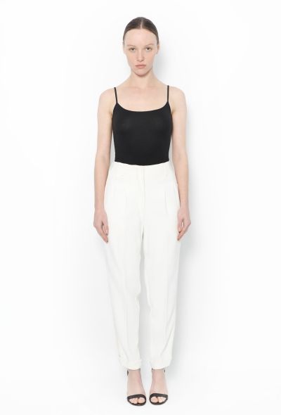 Céline Side-Stripe Silk Trousers - 1