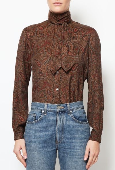 Pierre Cardin Paisley Lavallière Blouse - 1