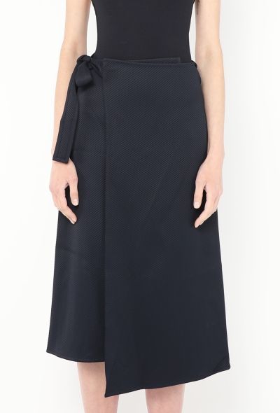 Céline Twill Belted Wrap Skirt - 2