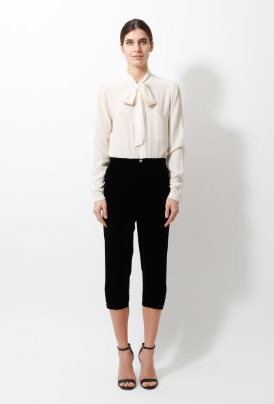 Saint Laurent Vintage Velvet Cropped Trousers - 1