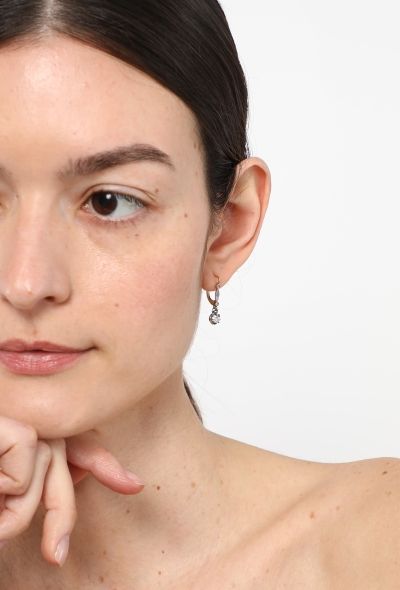 Vintage Fine Jewelry 18k Yellow Gold & Diamond Dormeuses - 2