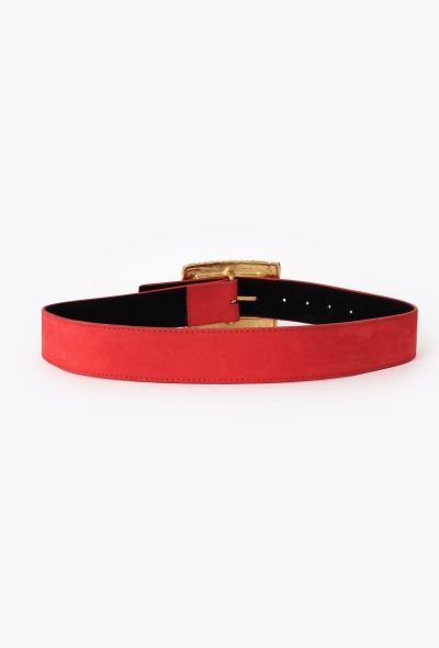 Saint Laurent Vintage Suede Hammered Love Belt - 2
