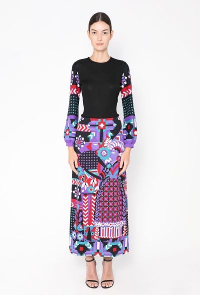 Lanvin '70s Graphic Ribbed Dress - 1