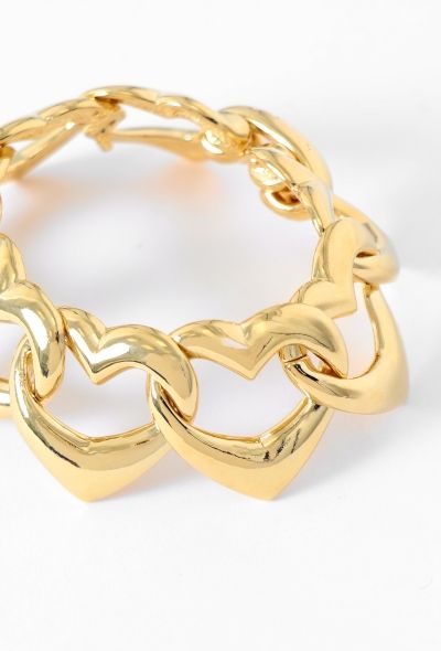 Saint Laurent Early '90s Chainlink Heart Bracelet - 2