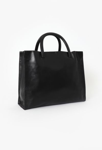 Prada Black Leather Tote Bag - 2